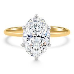 Certified 4Ct Oval Solitaire Diamond Engagement Ring