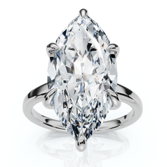 Certified 5Ct Kelly Marquise Solitaire Engagement Ring 14k Gold or Pt Lab Grown