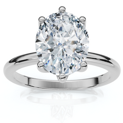Certified 1 1/2Ct Lotus Solitaire Diamond Engagement Ring