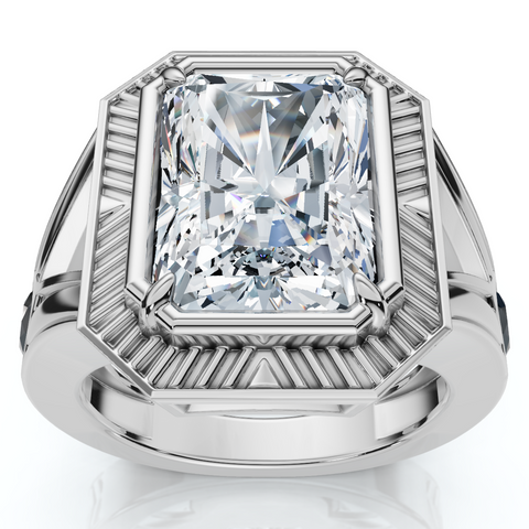 Certified 5 1/2Ct Elongated Radiant Cut Engagement Ring 14k Gold Lab Grown