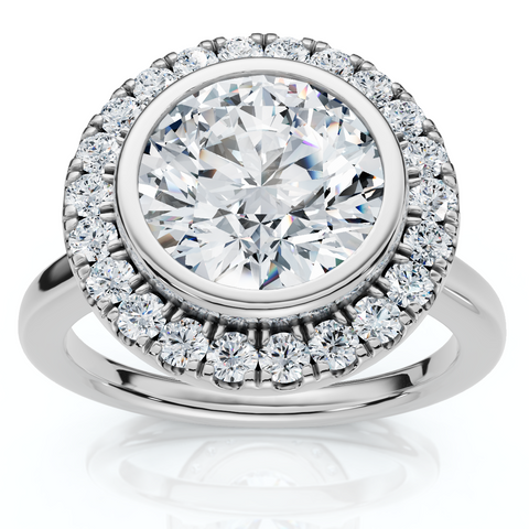 Certified 2 1/4Ct Claudia Diamond Engagement Ring 14k Gold or Platinum Lab Grown