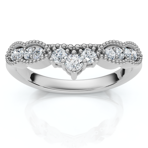 Serina Diamond Wedding Guard Ring 14k Gold Lab Grown EF/VS