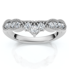 Serina Diamond Wedding Guard Ring 14k Gold Lab Grown EF/VS