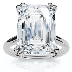 6Ct Emerald Cut Diamond Solitaire Ring 14k Gold