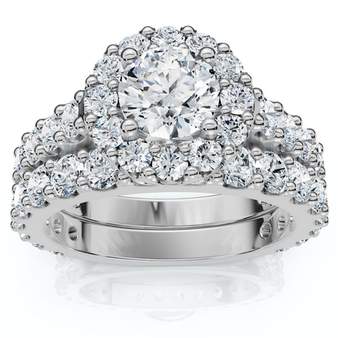 2Ct Diamond Engagement Wedding Engagement Ring Set 10k Gold Lab Grown