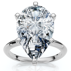 Pear Shape Solitaire Diamond Engagement Ring