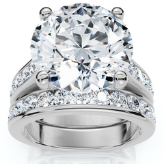 Certified 6Ct Sharon Diamond Engagement Wedding Ring Set Gold Lab Grown