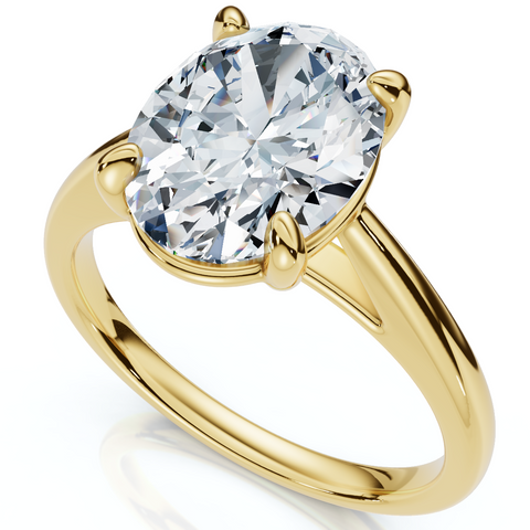 Certified 2Ct Oval Solitaire Ashley Diamond Engagement Ring 14k Gold Lab Grown