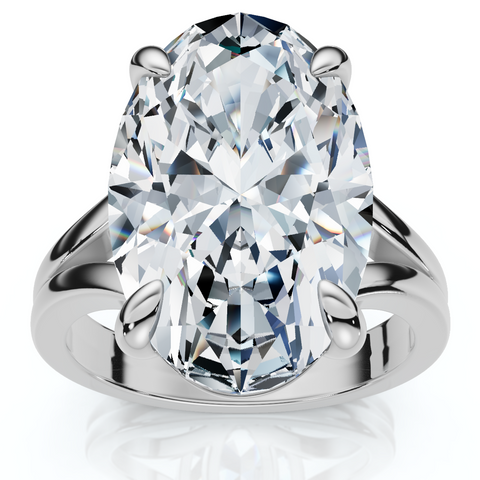 Certified 5Ct Abner Oval Solitaire Diamond Engagement Ring 14k Gold Lab Grown