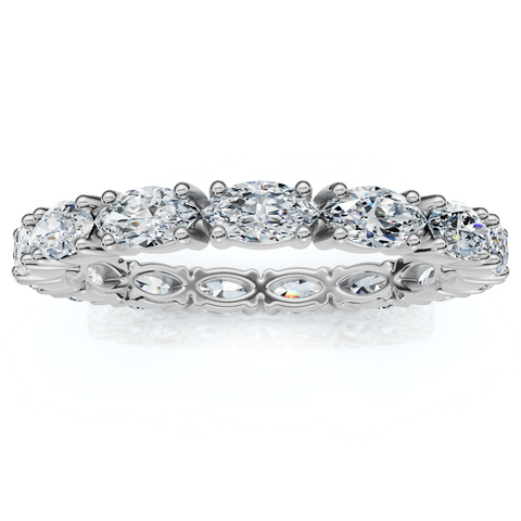 3/4Ct Marquise East To West Diamond Eternity Ring 14k Gold Lab Grown