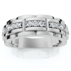Men's 1/3Ct Diamond Lab Grown Wedding Anniversary Ring Gold