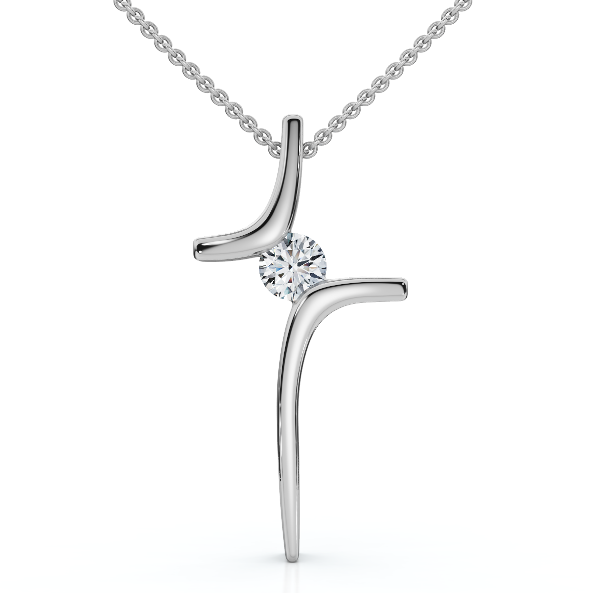 Diamond Cross Pendant Gold 18