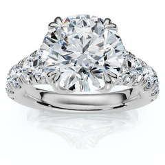 Certified 4Ct Vivian Diamond Engagement Round Diamond Ring 14k Gold Lab Grown