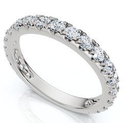 .84Ct Women's Diamond 3/4 Eternity Wedding Ring 14k Gold Lab Grown