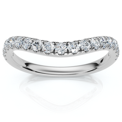 .30Ct Curved Diamond Wedding Anniversary Ring 14k Gold or Platinum Lab Grown
