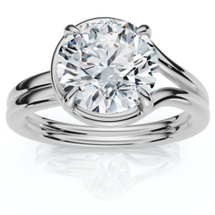 Certified 2Ct Blaire Diamond Knot Solitaire Engagement RIng 14k Gold Lab Grown