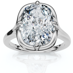 Certified 3Ct Sylva Elongated Cushion Diamond Engagement Ring 14k Gold Lab Grown
