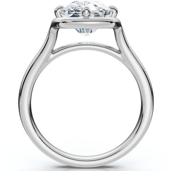 Certified 3Ct Sylva Elongated Cushion Diamond Engagement Ring 14k Gold ...