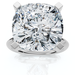 Certified 7Ct Cushion Diamond Engagement Ring 14k Gold Lab Grown
