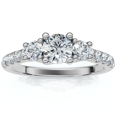 3/4ct Elira Three Stone Diamond Ring 10K Gold Lab Grown