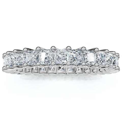2Ct Princess Cut Diamond Eternity Stackable Wedding Ring 14k Gold Lab Grown