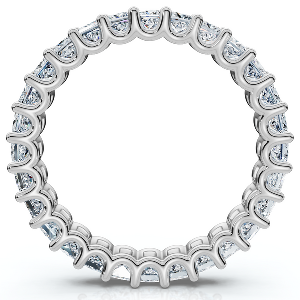 2Ct Princess Cut Diamond Eternity Stackable Wedding Ring 14k Gold Lab ...