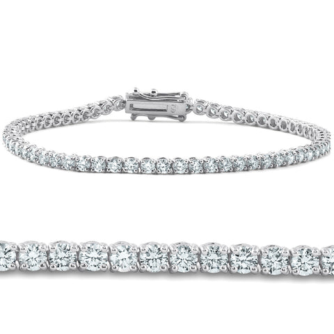 2-20Ct Diamond Tennis Bracelet 7" 14k Gold Lab Grown
