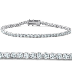 2 - 20Ct Diamond Tennis Bracelet 7" 14k Gold Lab Grown