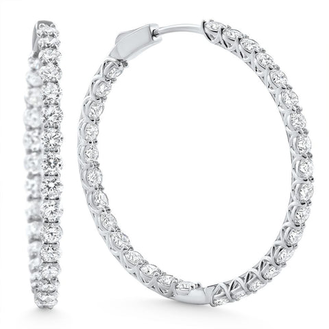 6.50Ct Diamond Hoops 14k Gold Women's Lab Grown Earrings 40mm Tall