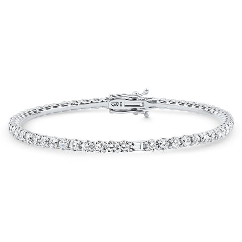 6Ct Diamond Hinged Bangle Bracelet 14k Gold Lab Grown 7"