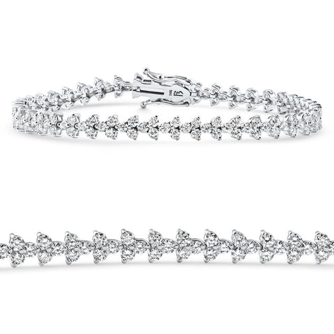 Copy-4.25Ct Diamond Olivetta Tennis Bracelet 14k Gold Lab Grown 7"