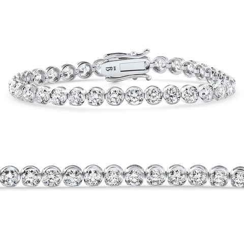 8.80Ct Diamond Angelica Tennis Bracelet 14k Gold 7" Lab Grown