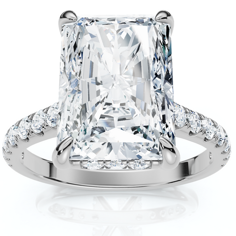 Certified 4 1/2Ct Juliana Radiant Cut Diamond Engagement Ring 14k Gold Lab Grown
