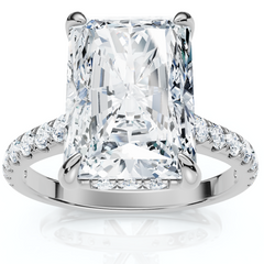 Certified 4 1/2Ct Juliana Radiant Cut Diamond Engagement Ring 14k Gold Lab Grown