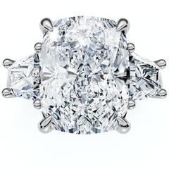 Certified 5.23Ct Cushion Terri Diamond Engagement Ring 14k Gold Lab Grown