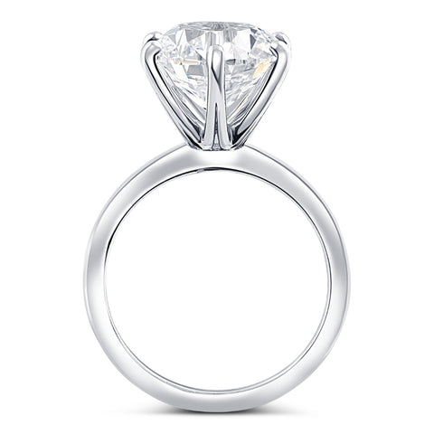 Certified 6 Ct G/VS Solitaire Diamond Engagement Ring 14k White Gold Lab Grown