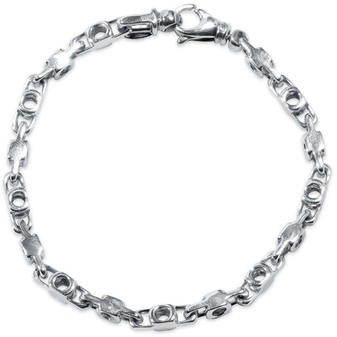 Men's Designer Mariner Link 14k Gold (20gram) or Platinum (32gram) 4.5mm Bracelet 8.5"