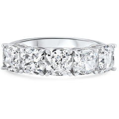 1 - 3 1/2 Ct Cushion Cut Diamond 5-Stone Wedding Ring 14k Gold Lab Grown