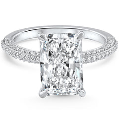 Certified 3.44Ct Cassidy Radiant Cut Diamond Engagement Ring 14k Gold Lab Grown
