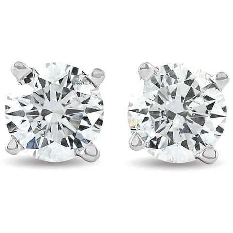 1 1/4ct Princess Cut Diamonds 14K White Gold (I2-I3)