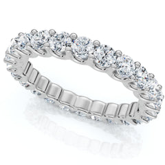 F/VS 1 1/2Ct Diamond Eternity Wedding Womens Ring 14k Gold or Platinum Lab Grown