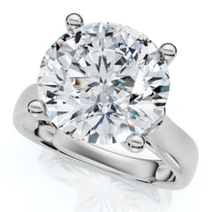 Certified 4 1/3Ct Round Diamond Engagement Ring With Accents 14k Gold Lab