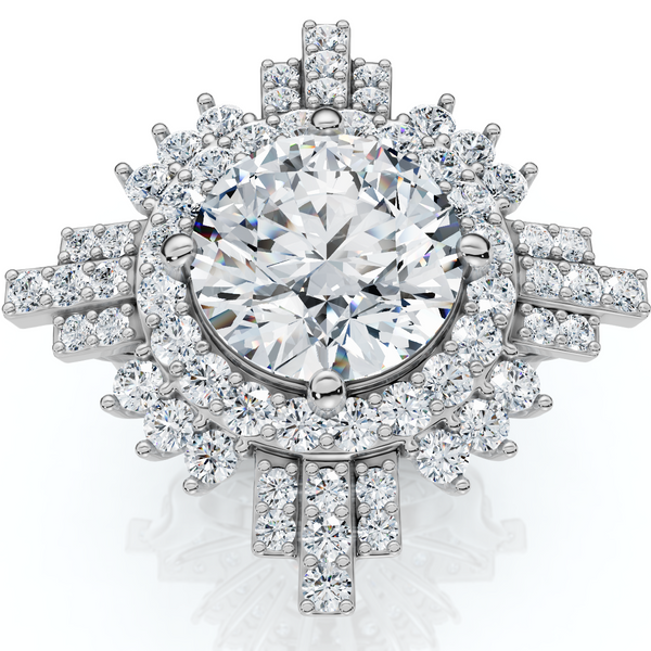 Certified 2.50 - 6.50Ct Diamond Hailee Engagement Ring 14k Gold Lab Gr ...