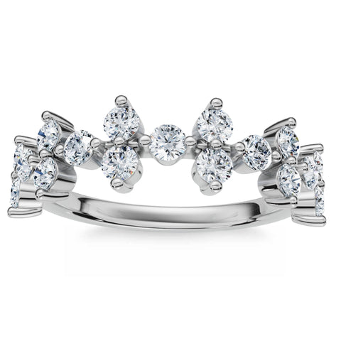 F/VS .50Ct Round Diamond Wedding Ring Stackable Band 14k Gold Lab Grown