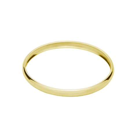 Heavy Weight 6MM 18k Yellow Gold Plated Bangle