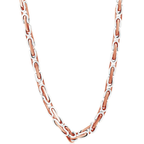 Men's 14k Gold (130gram) or Platinum (244gram) 6mm Link Chain Necklace 24"