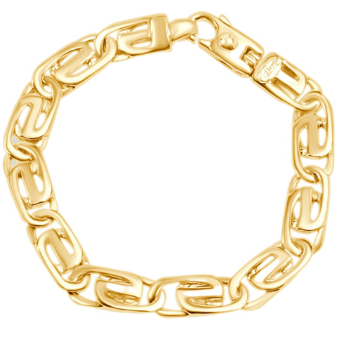 Men's Link 14k Gold (36gram) or Platinum (58gram) 9mm Bracelet 8.5"