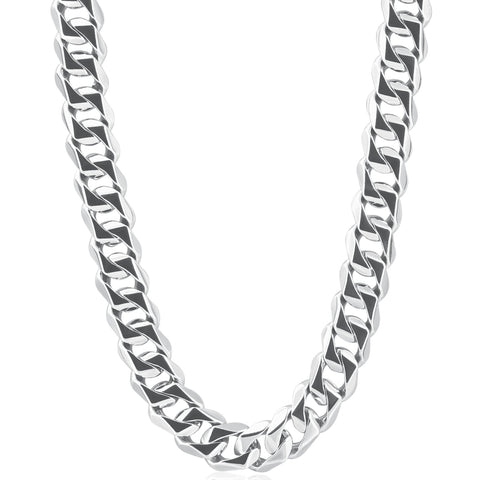 Men's 14k Gold (179gram) or Platinum (302gram) 13.5mm Link Chain Necklace 24"