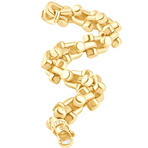 Men's Link 14k Gold (113gram) or Platinum (181gram) 13mm Bracelet 9"
