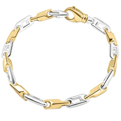Men's 14k Gold (30gram) or Platinum (48gram) 5mm Link Bracelet 9"
